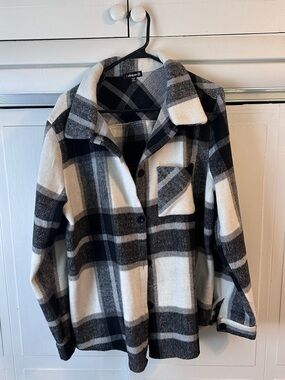 Black & White Plaid Shacket
